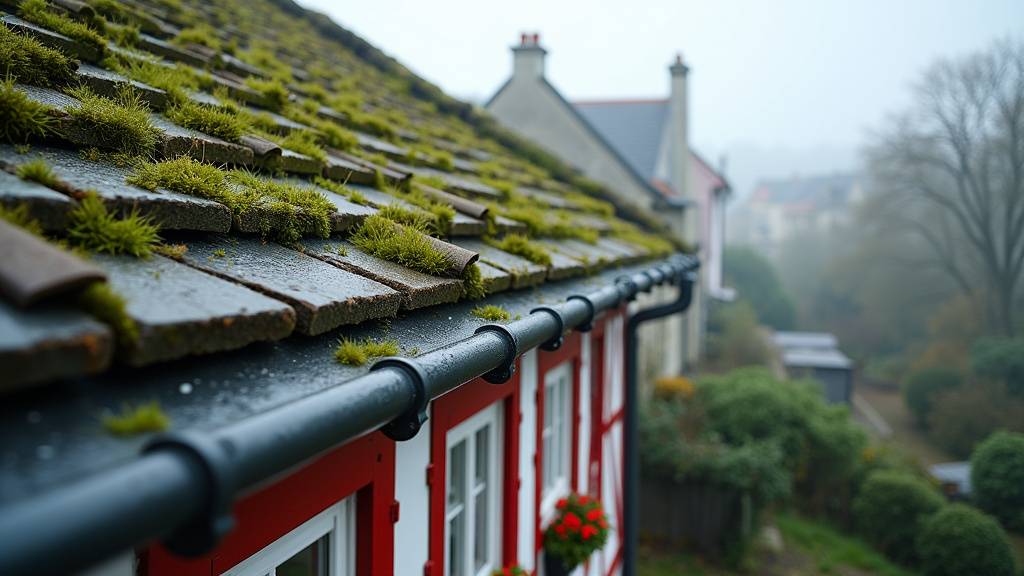 Faîtage et rives d'une villa traitées anti-mousse à Saint-Jean-de-Luz