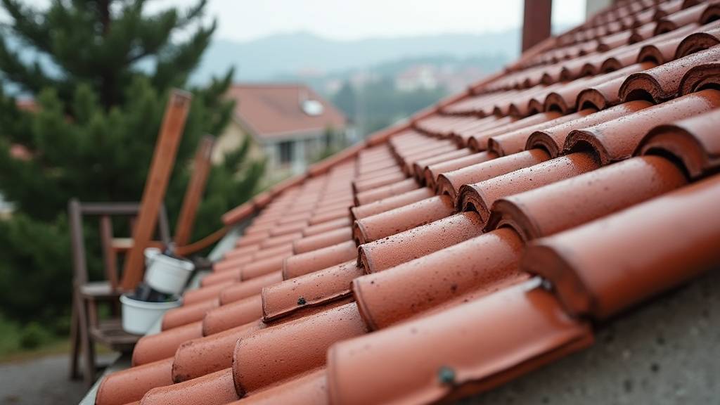 Gouttières débourrées et démoussées sur une maison à Anglet après intervention